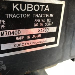 2010 Kubota M7040 Tractor